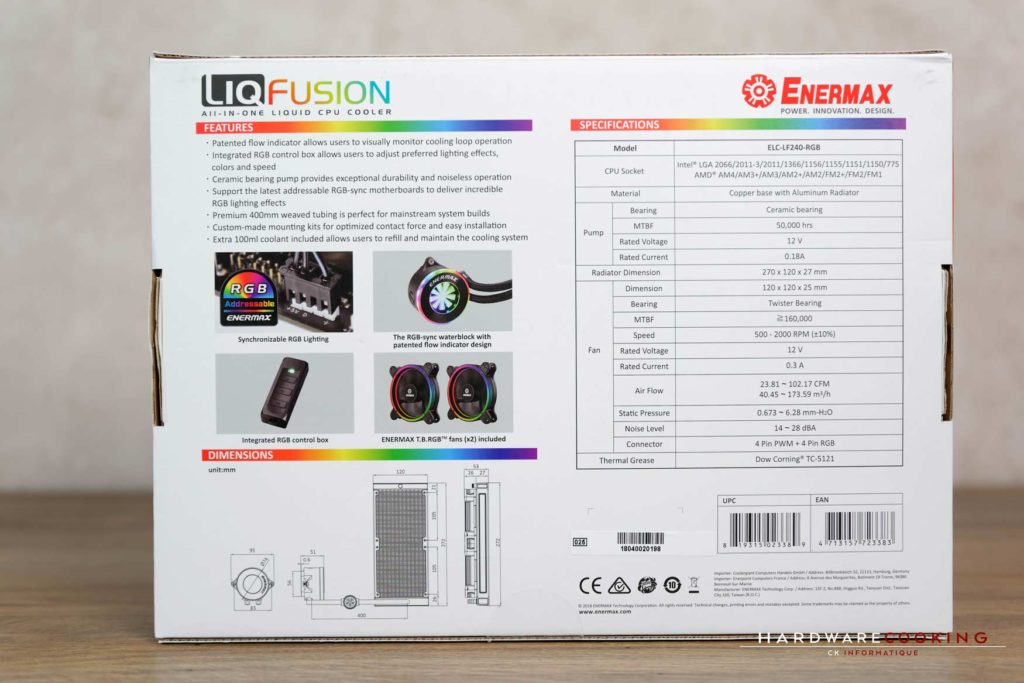 Test Enermax LiqFusion 240 RGB AiO watercooling