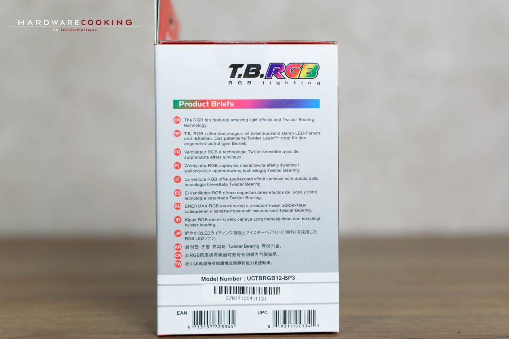 Test ventilateur Enermax T.B.RGB