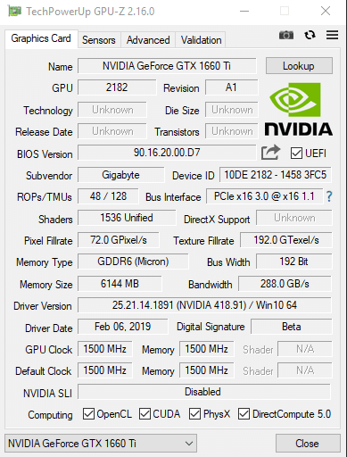 screen GPU-Z