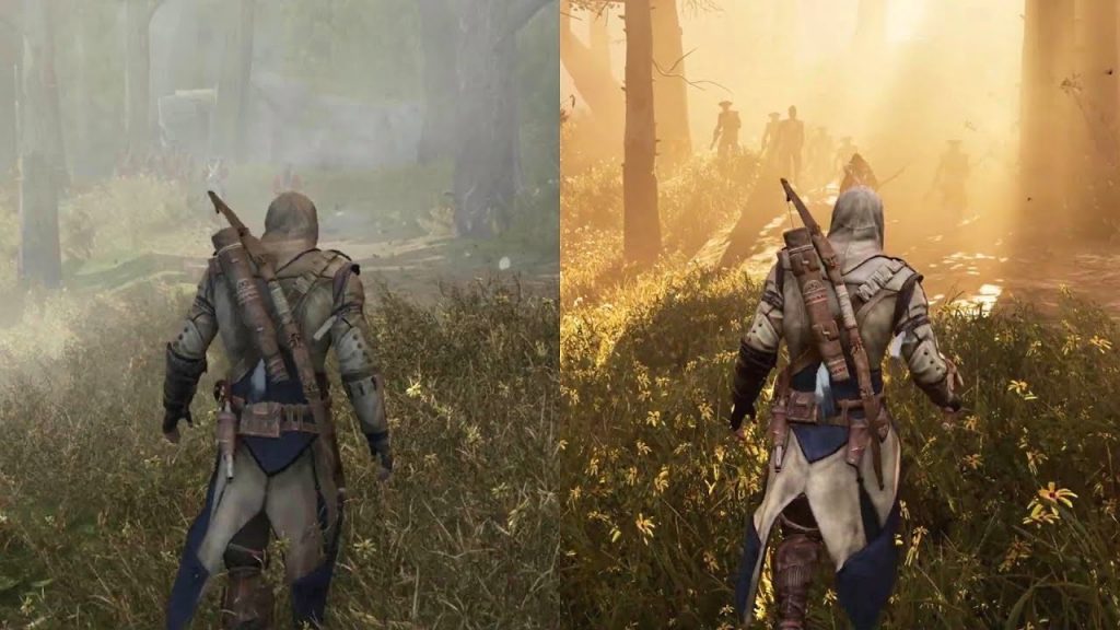 jeu vidéo Assassin's Creed III Remastered comparaison
