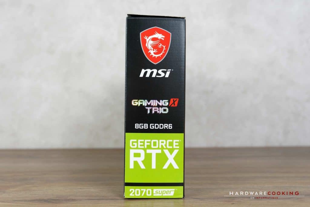 Carton de la Carte graphique MSI RTX 2070 SUPER Gaming X TRIO