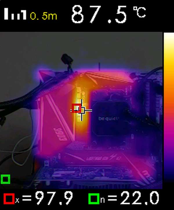 caméra thermique température VRM MSI MPG X570 GAMING EDGE WIFI