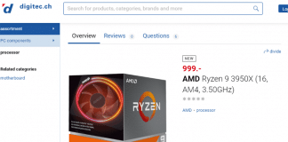 Prix AMD Ryzen 9 3950X