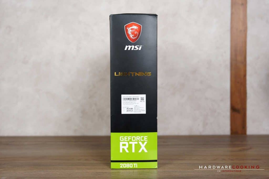 Packaging carte graphique MSI RTX 2080 Ti Lightning Z