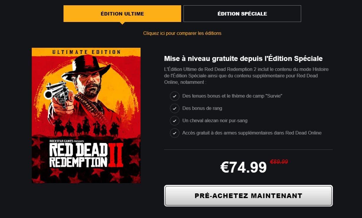 edition ultime red dead redemption 2