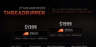 Annonce des processeurs AMD Ryzen Threadripper par AMD