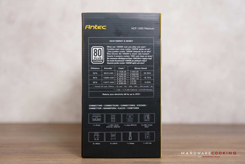 bundle alimentation ANTEC HCP-1000 Platinum