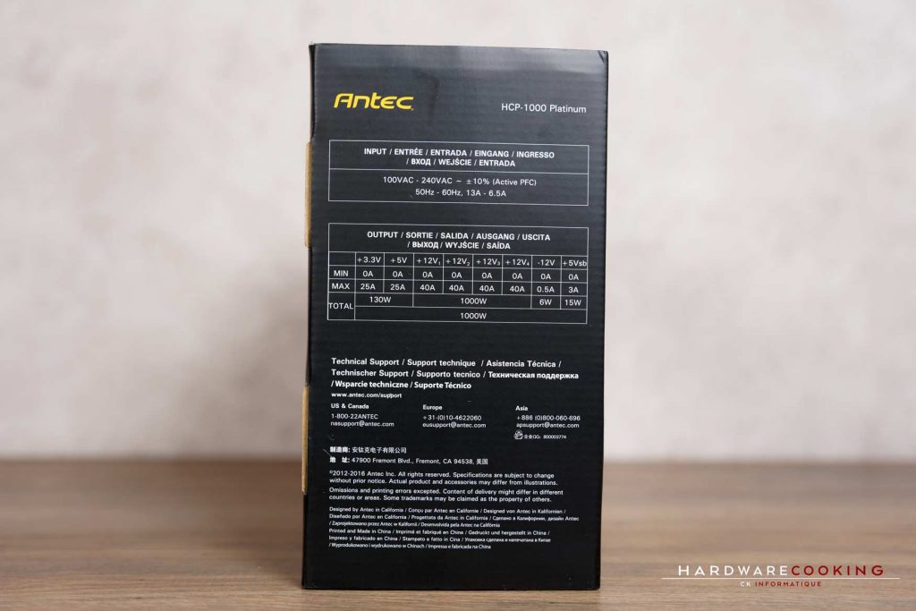 bundle alimentation ANTEC HCP-1000 Platinum