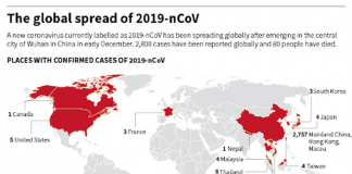 recensement des cas de coronavirus