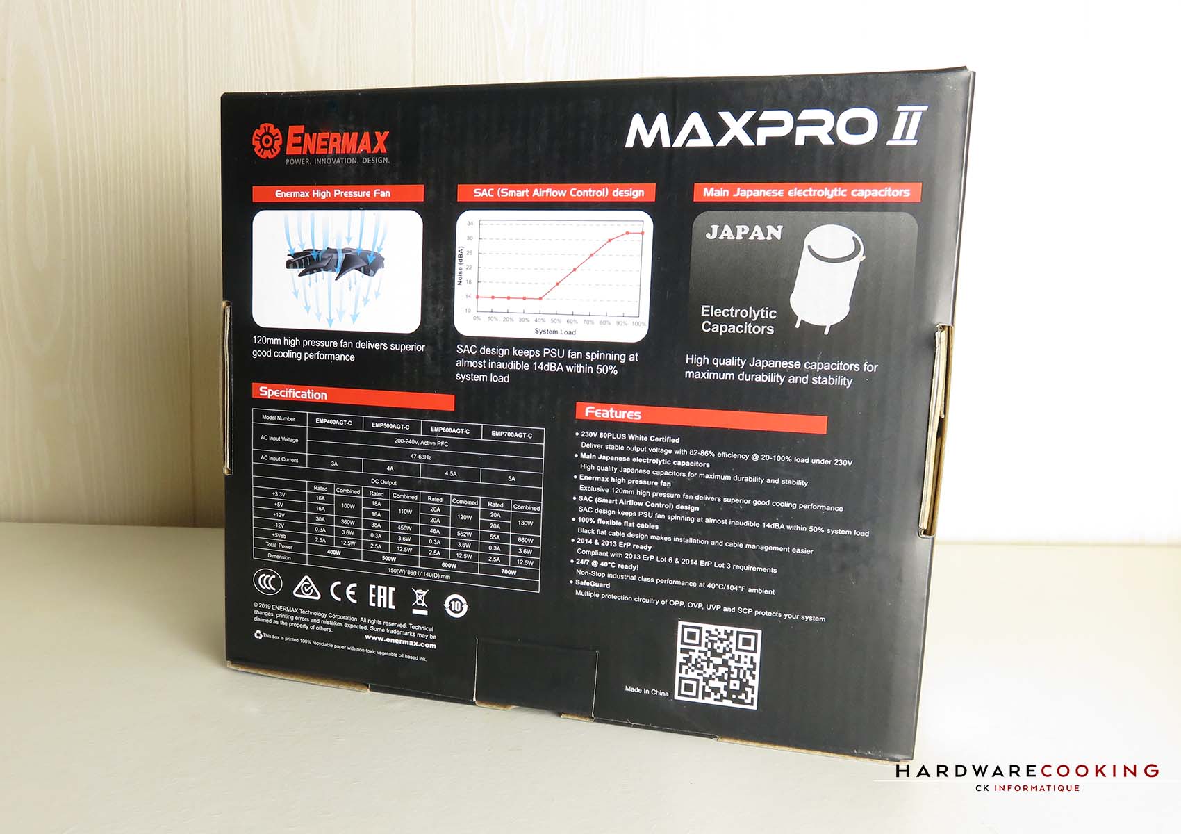 Alimentation MAXPRO II 600W ATX 12V V2.3 80+