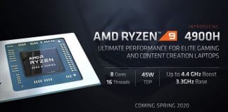 Slide AMD Ryzen 9 4900H