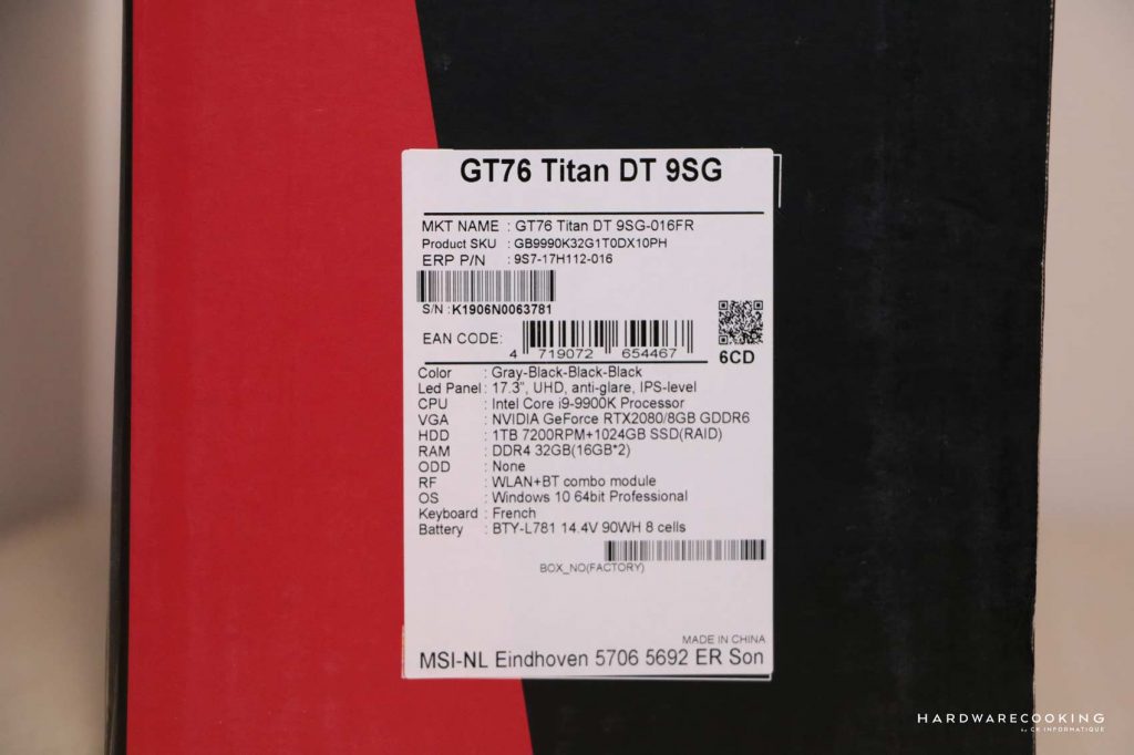 MSI GT76 Titan DT 9SG-016FR