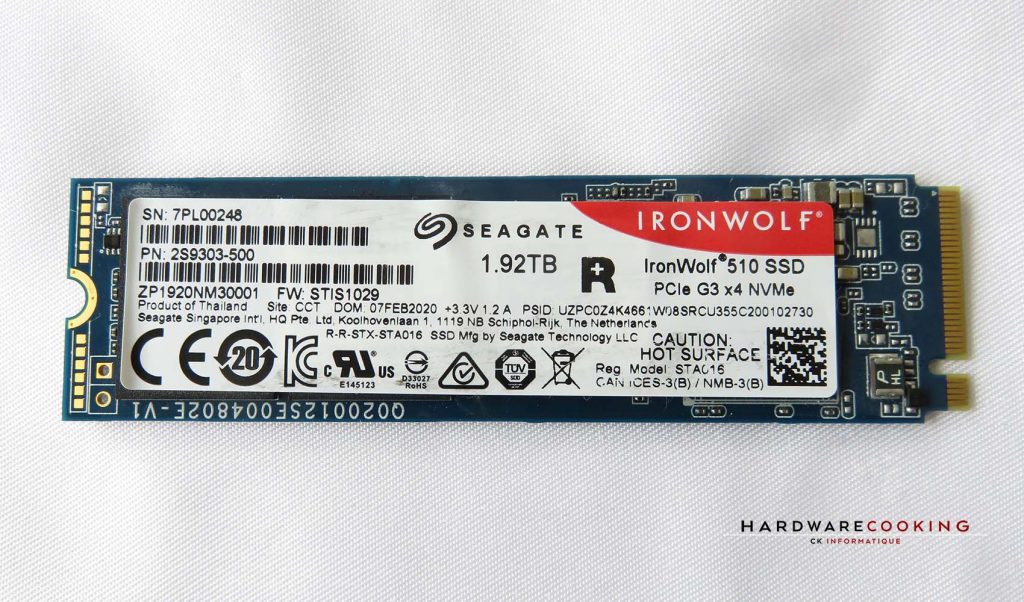 test SSD Seagate IronWolf 510 1,92 To