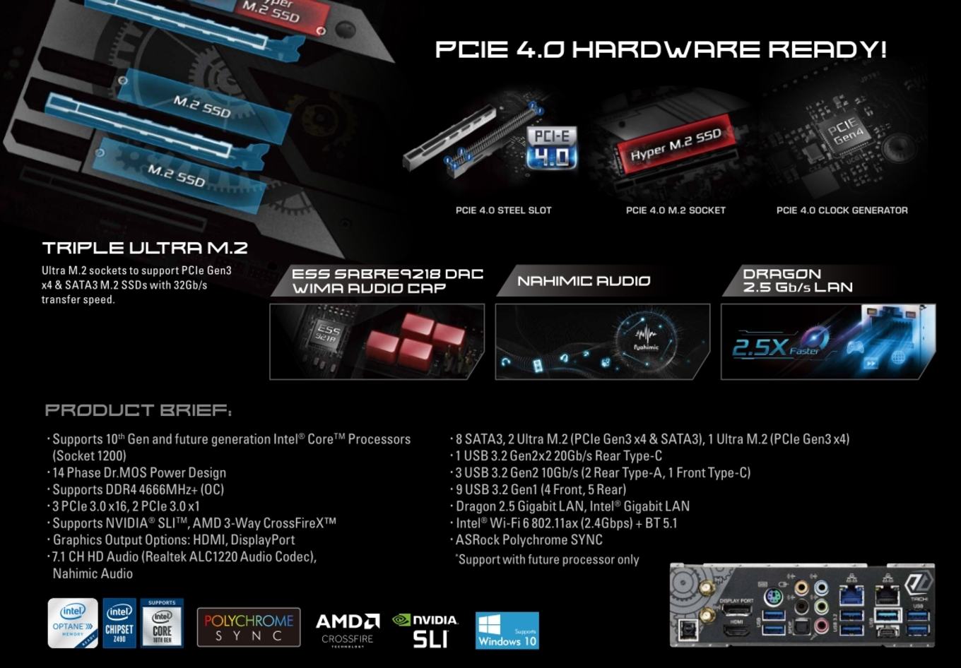 PCIe 4.0 chipset Intel Z490