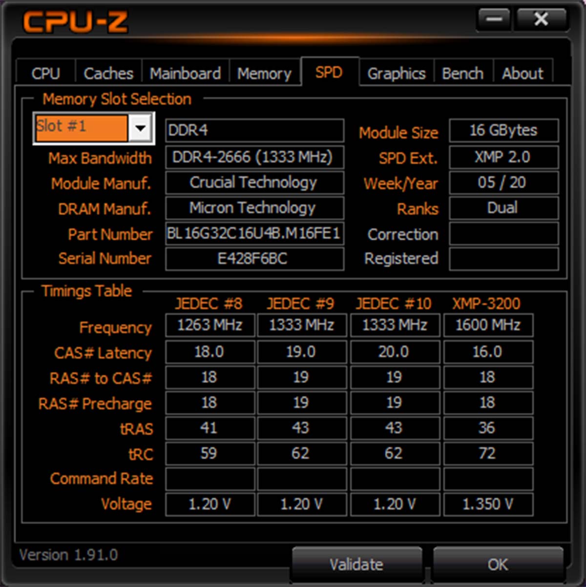 32Go DDR4 3200Mhz RGB Ballistix Gaming (2x16Go)