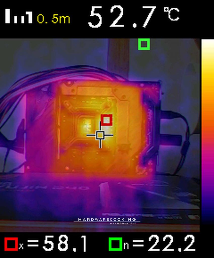 Test températures VRM caméra thermique ASRock Z490 Taichi PCB