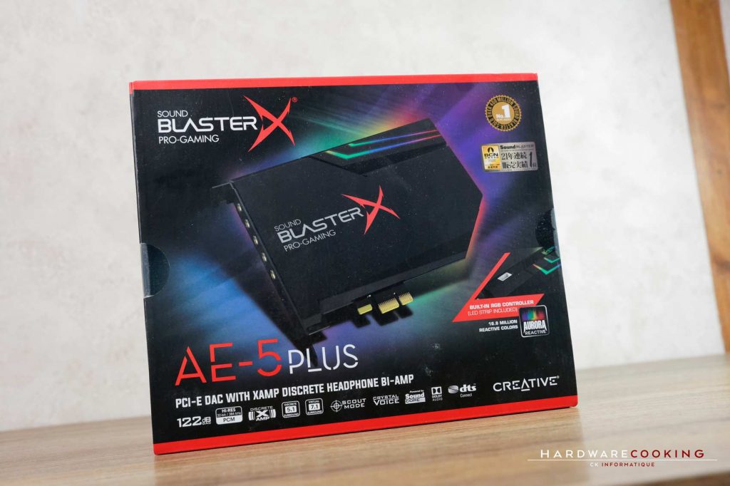 boîte Test carte son Creative Sound BlasterX AE-5 Plus