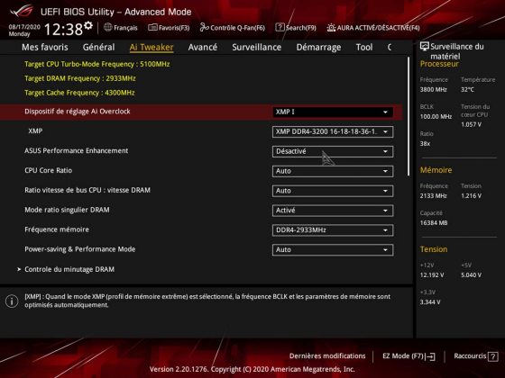 BIOS ASUS ROG STRIX B460-F GAMING