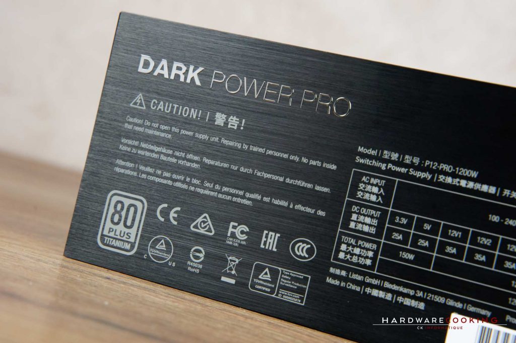 Test alimentation be quiet! Dark Power Pro 12