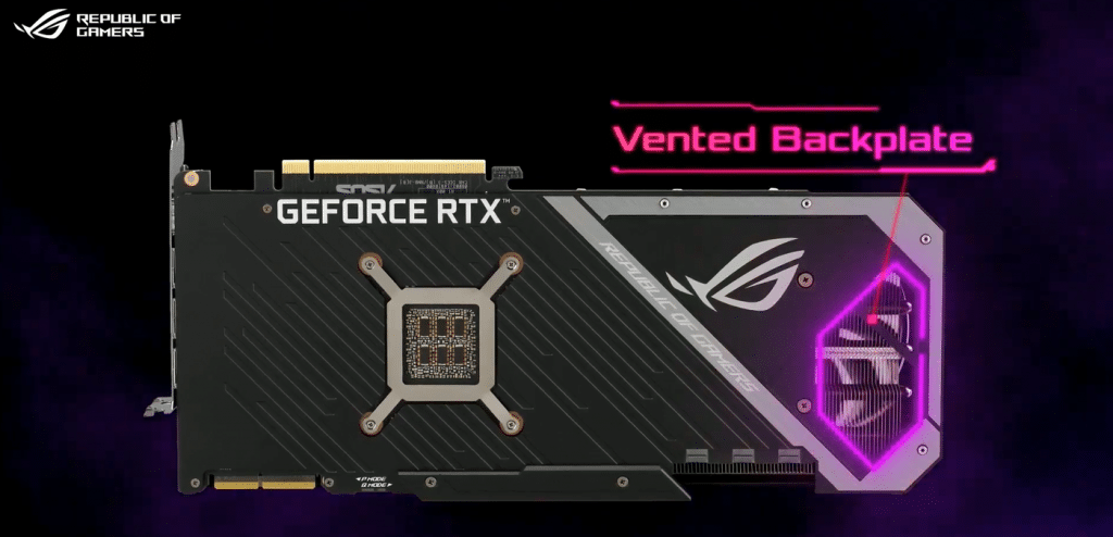ASUS ROG Strix GeForce RTX 3000 backplate