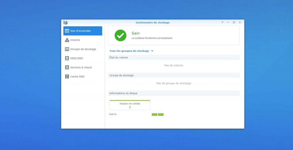 Gestionnaire de stockage Synology DS720+
