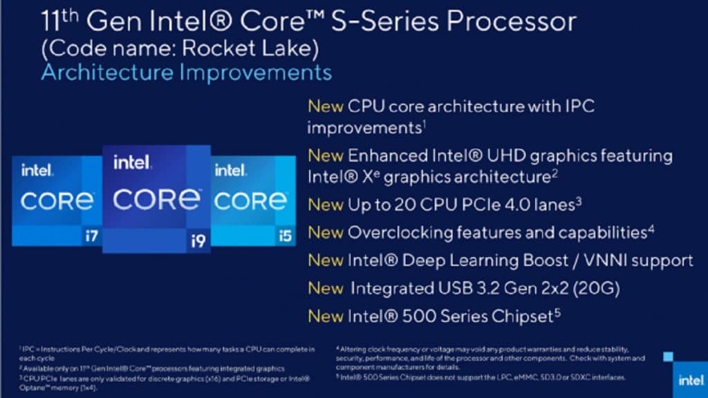 Intel série 500