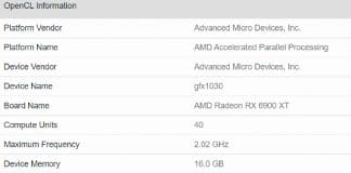 Spécifications AMD Radeon RX 6900 XT