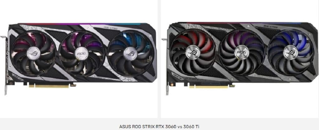 ASUS ROG STRIX GeForce RTX 3060 vs 3060 Ti