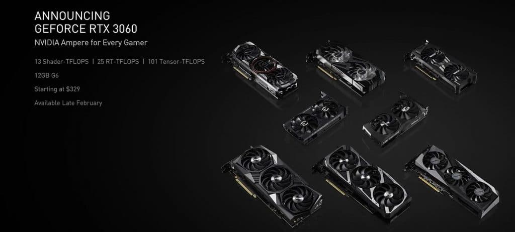NVIDIA GeForce RTX 3060 disponibilité