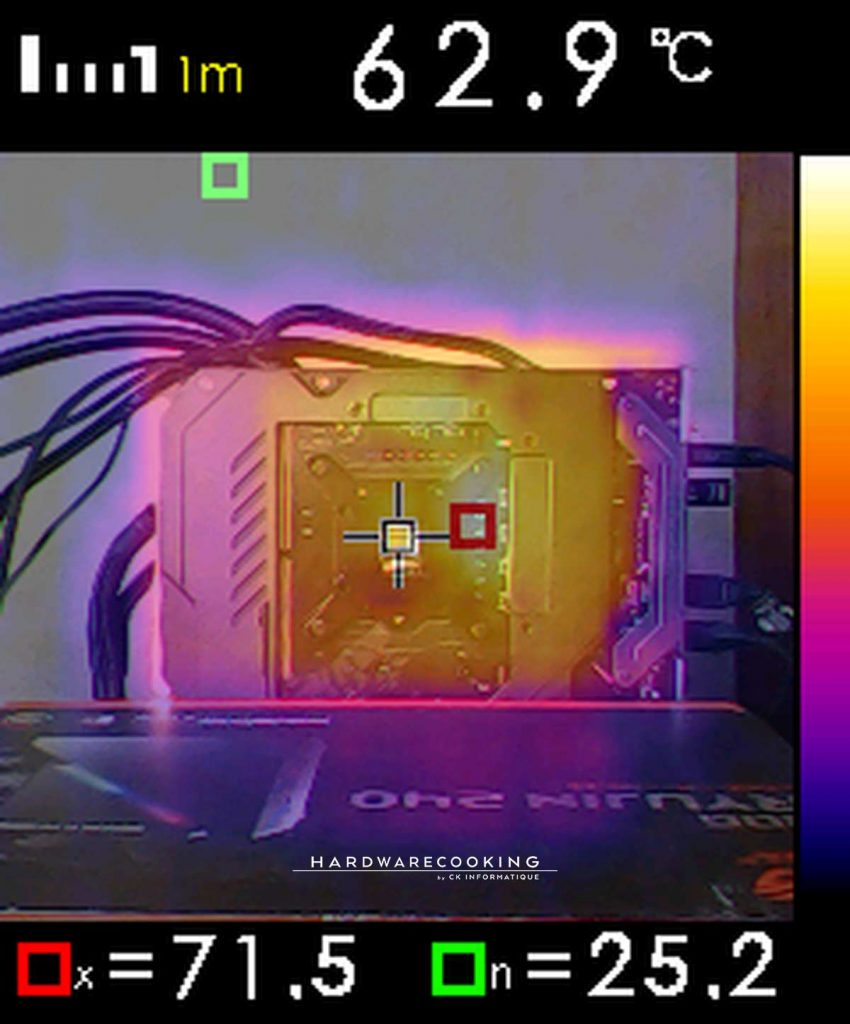 Test température VRM caméra thermique ASRock Z590 Taichi PCB