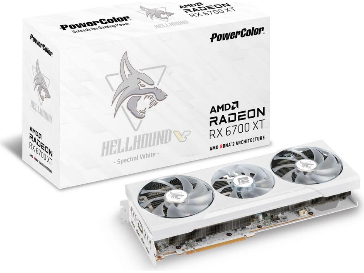PowerColor Radeon RX 6700 XT Hellhound Spectral White : tout en