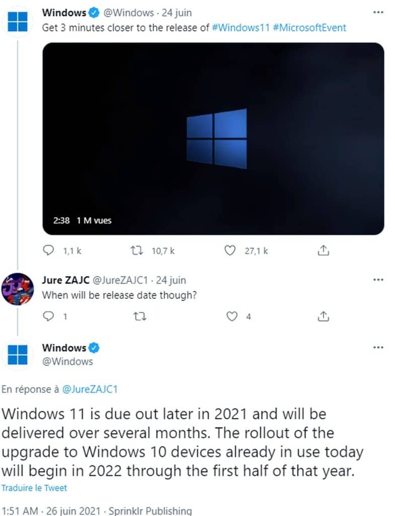 Windows 11 mise à jour gratuite