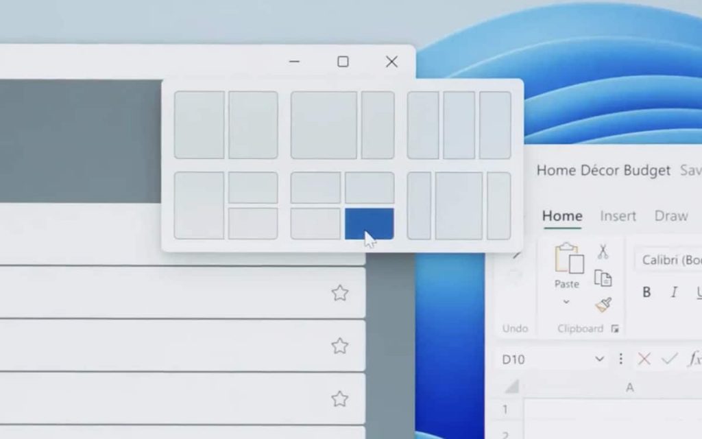 Organisation des fenêtres dans Windows 11
