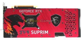 Backplate MSI GeForce RTX 3070 SUPRIM SE x GODZILLA