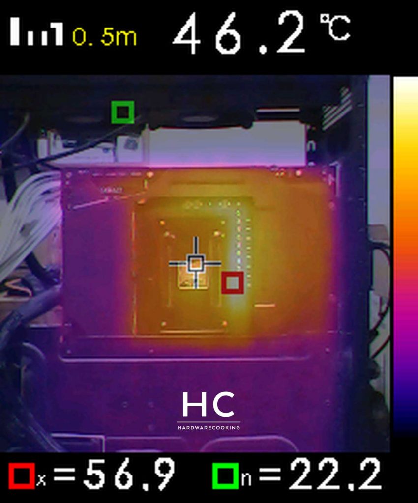 Test caméra thermique VRM X570S AORUS MASTER PCB