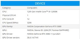 Intel Core i9-12900K BaseMark
