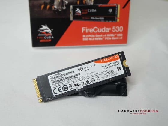 Face arrière du SSD ATTO Disk Benchmark thermal throttle Seagate FireCuda 530