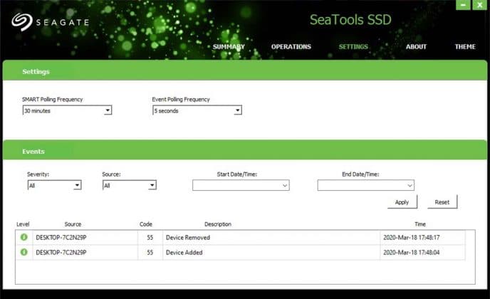 Test SSD Seatools SSD
