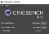Benchmark Cinebench R23 Intel Core i9-12900K
