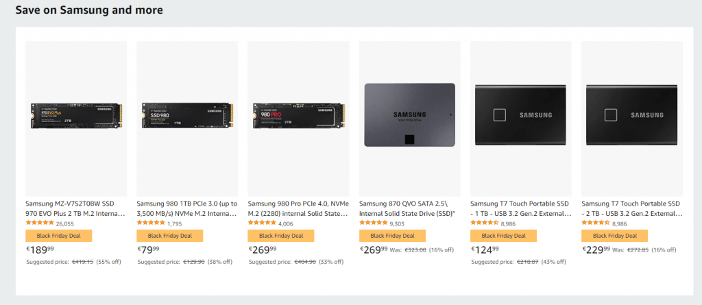 Bon plan Black Friday : les SSD Samsung en promotions !