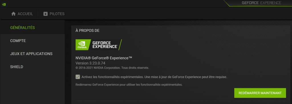 Image scaling GeForce Experience