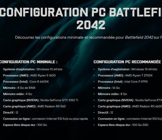 Configurations recommandées pour Battlefield 2042