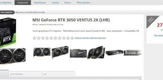 NVIDIA RTX 3050 279 euros