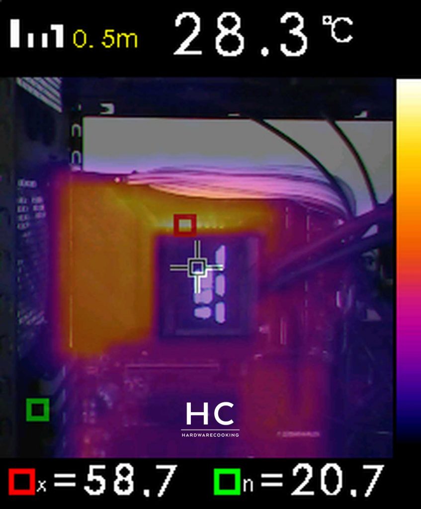 Test température VRM MSI MAG Z690 Tomahawk WiFi photo caméra thermique