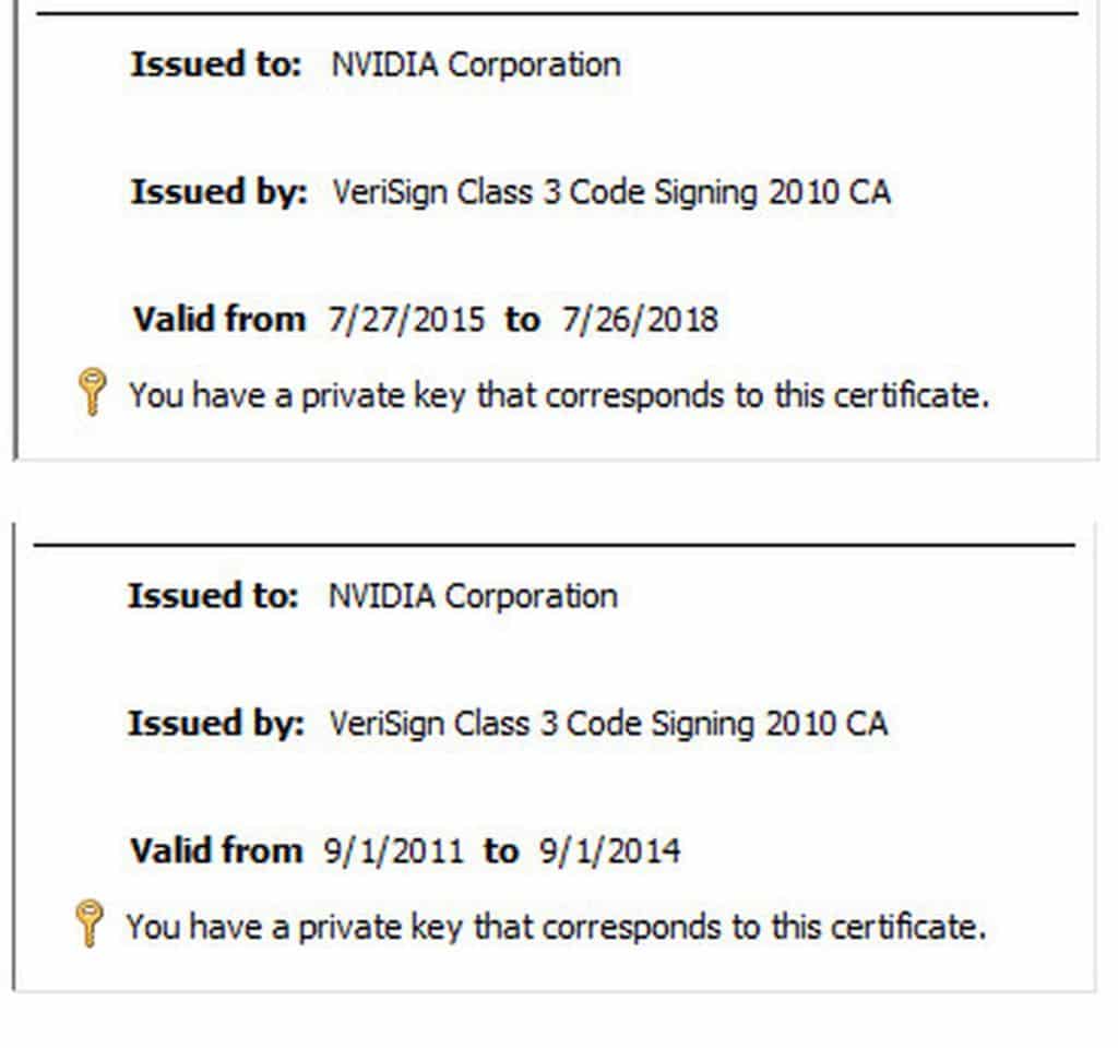 des logiciels malveillant créé avec les certificats de NVIDIA volés par LAPSUS$