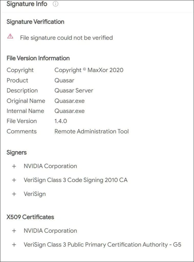 des logiciels malveillant créé avec les certificats de NVIDIA volés par LAPSUS$
