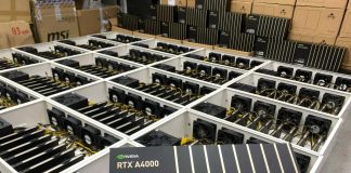 Des rigs mining avec plein NVIDIA RTX A4000 en ventes au Vietnam
