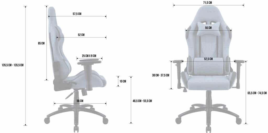 Dimensions fauteuil Ultim8-RS