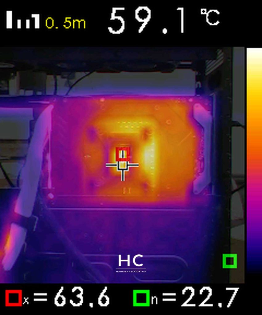Test température VRM caméra thermique