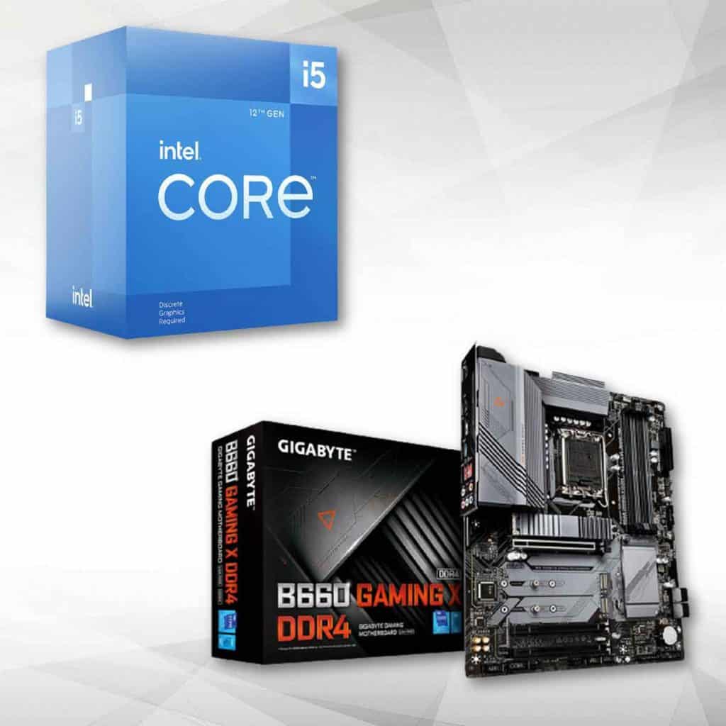 Kit Intel Core i5-12400F + carte mère GIGABYTE B660 GAMING X DDR4